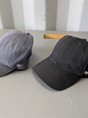 ’47 Black Baseball Cap with White Logo